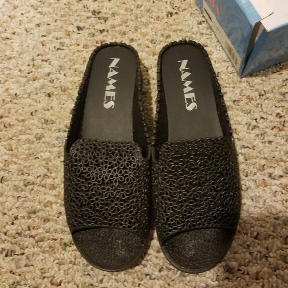 Names Floral Slides/Sandals Women's 9 - Picture 1 of 6